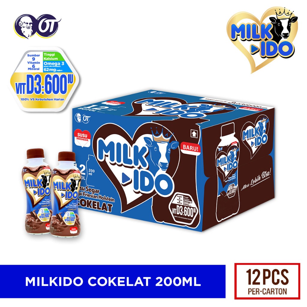 

SUSU MILKIDO COKELAT 200 ml [12 Pcs]