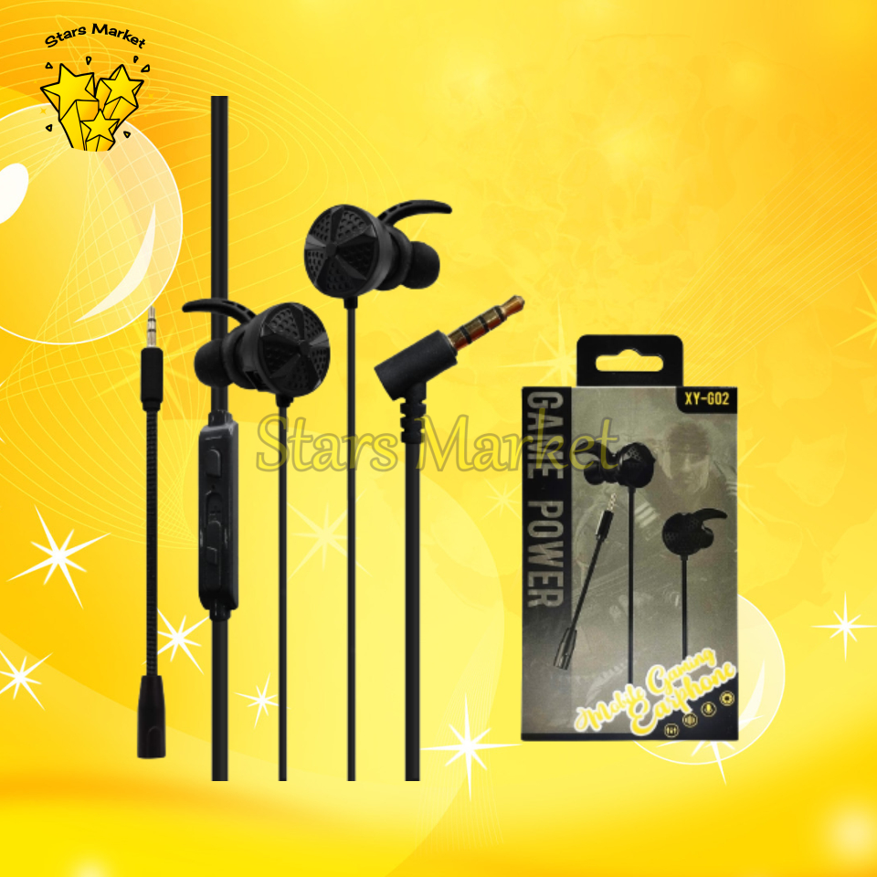 [ST-HK] Handsfree Mobile Gaming XY-G02 + Mic Microphone Stereo Bass / Headset Earphone