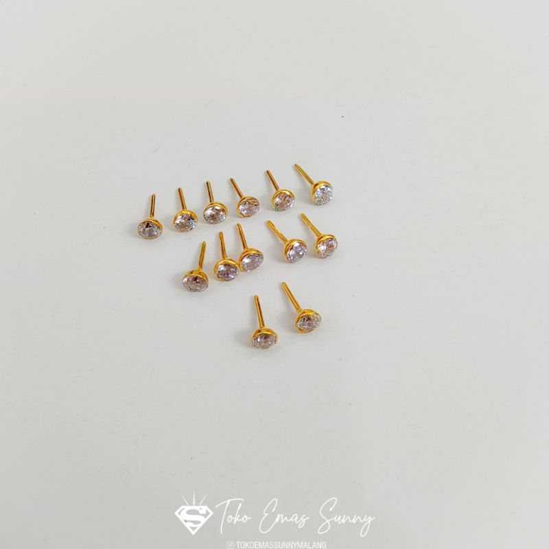 ANTING HIDUNG EMAS ASLI 300%