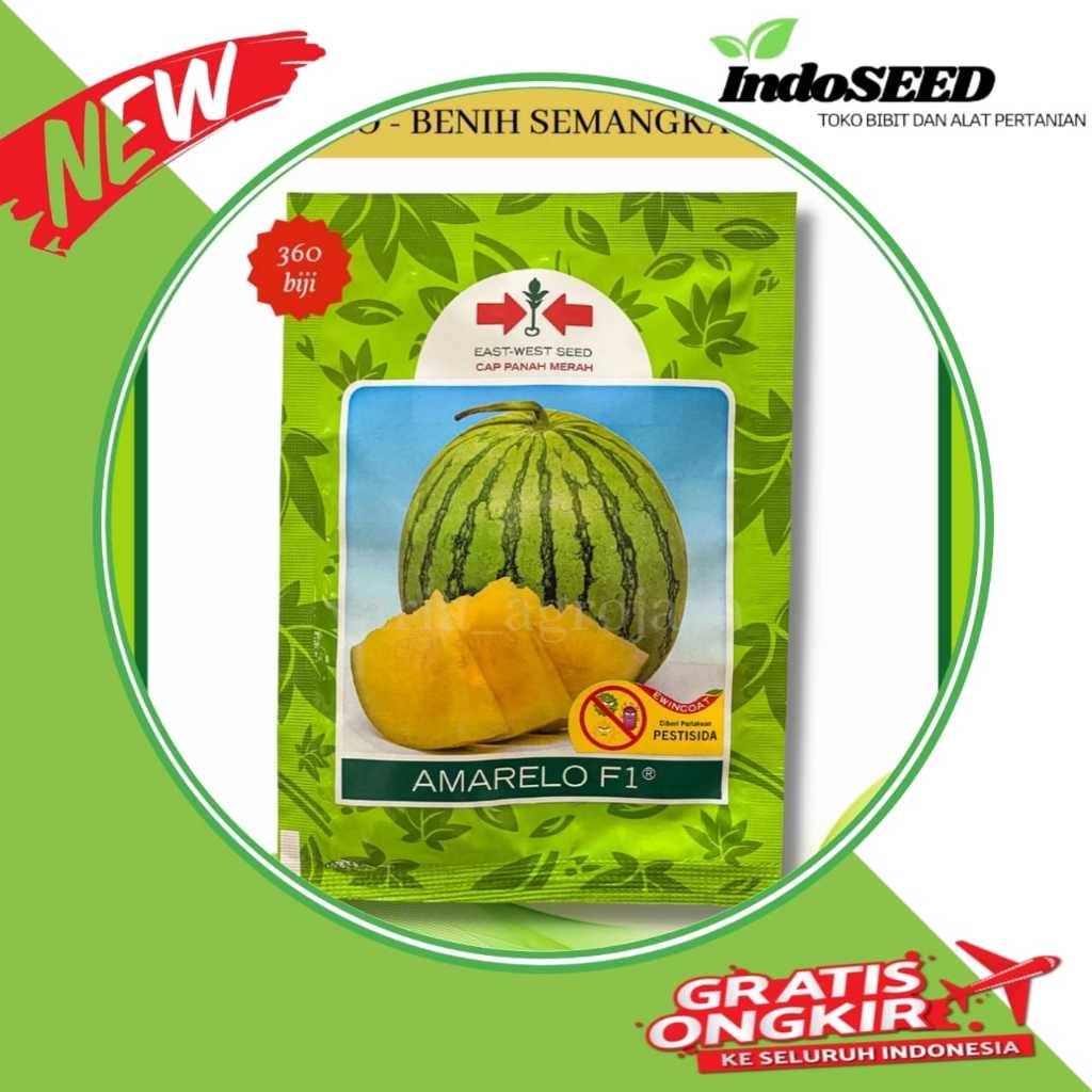 Benih Bibit Semangka Kuning Non Biji Amarelo F1- Cap Panah Merah
