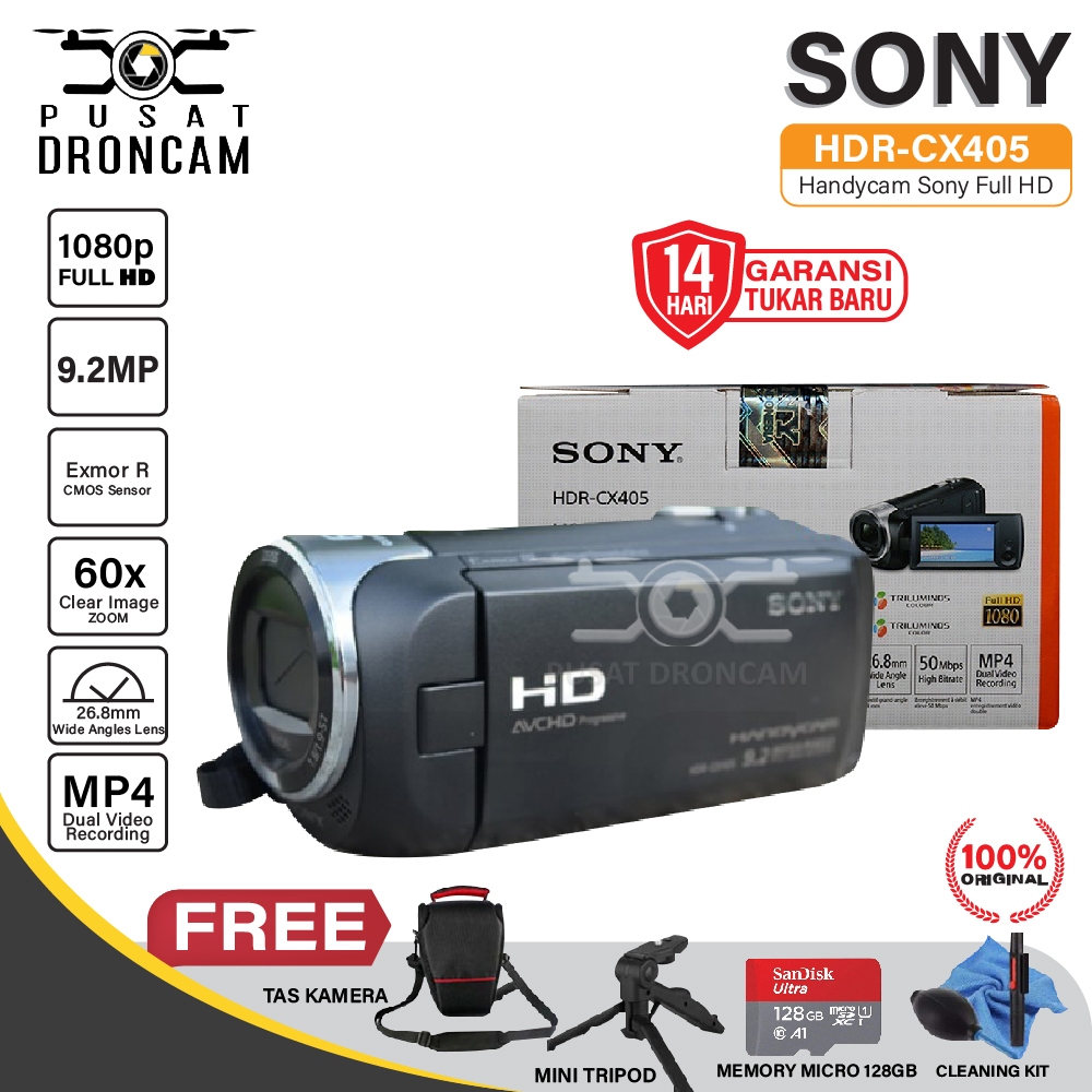 Sony HDR-CX405 Full HD Handycam - Original Bergaransi CX 405
