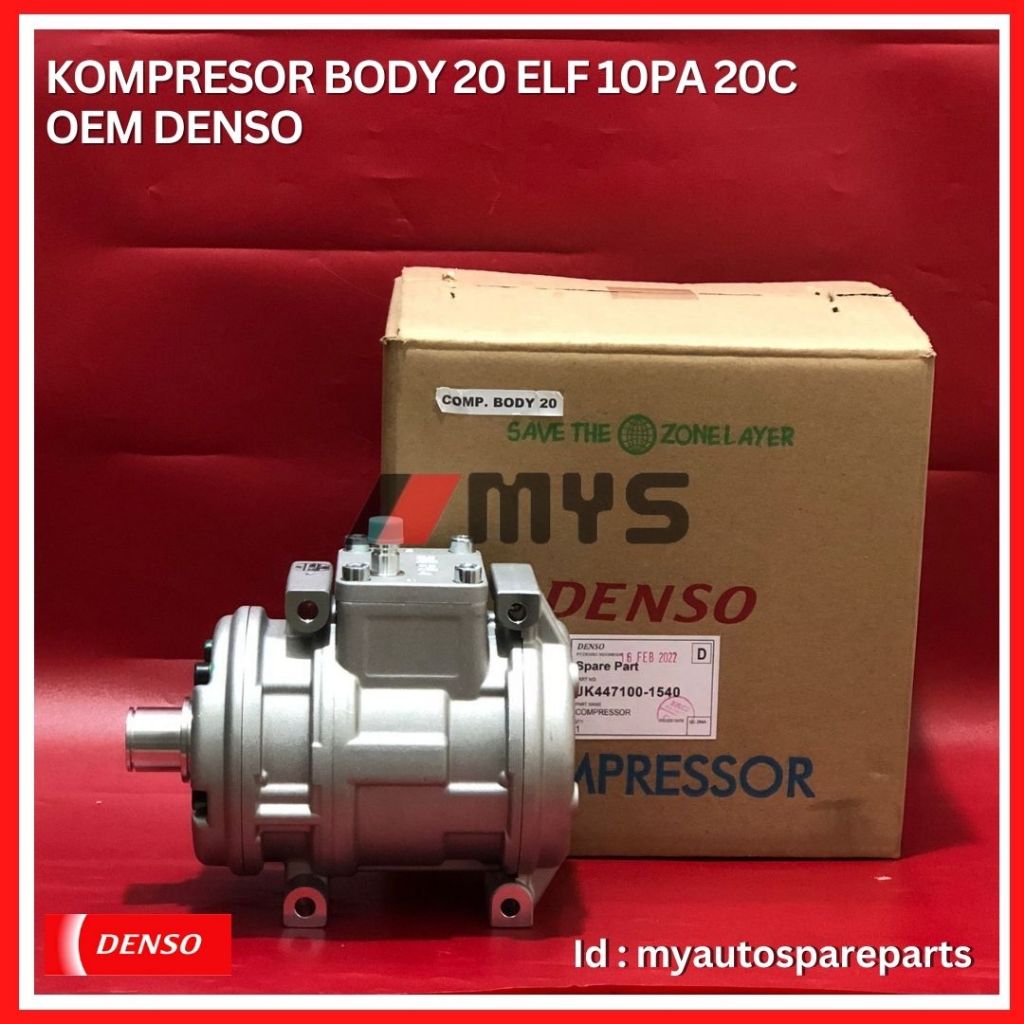 KOMPRESOR AC Mobil Body 20 ELF 10PA 20C COMPRESSOR OEM DENSO MALAYSIA