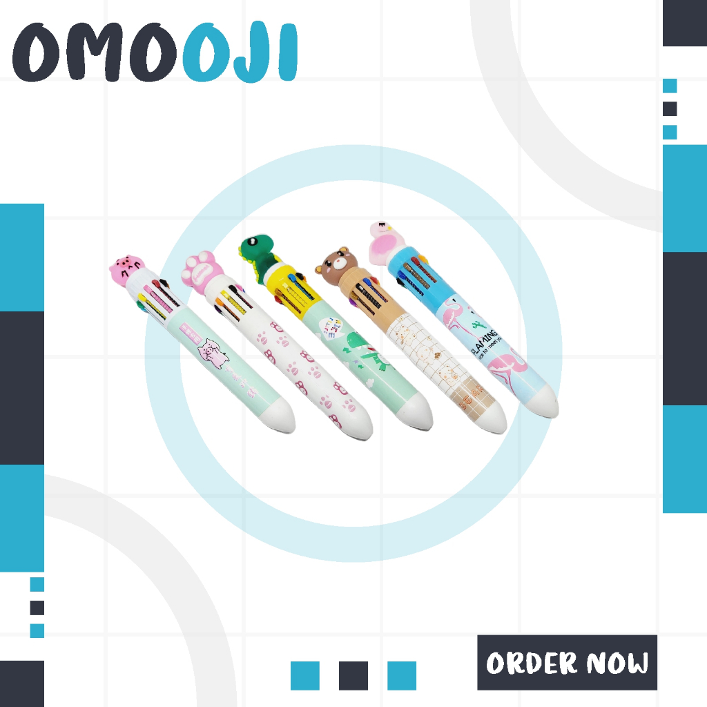 

Omooji - bulpen 10 warna bermotif lucu/pulpen/pulpen anak anak S106