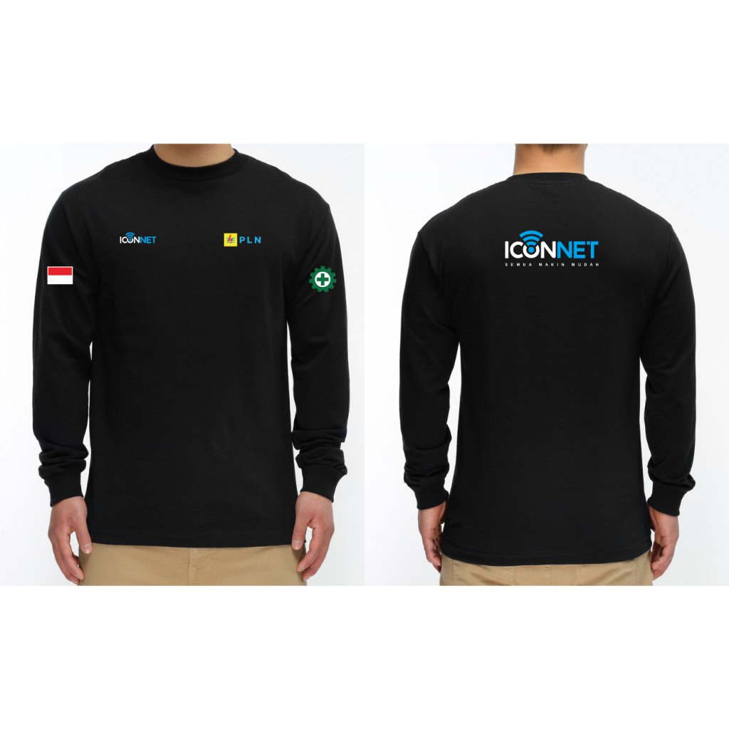 T-SHIRT KAOS PLN ICONNET LENGAN PANJANG