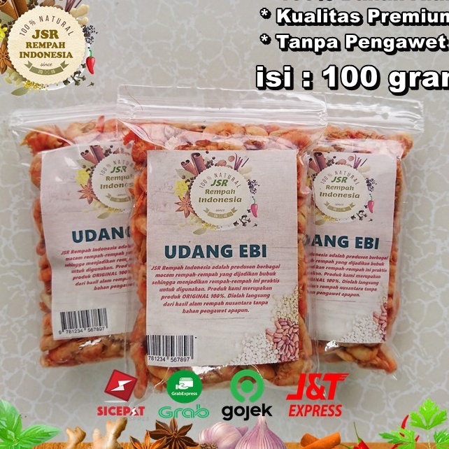 

[KODE PRODUK JCP709141] UDANG EBI ASLI ISI 100 GRAM UDANG KERING KUALITAS PREMIUM BUMBU DAPUR JSR REMPAH