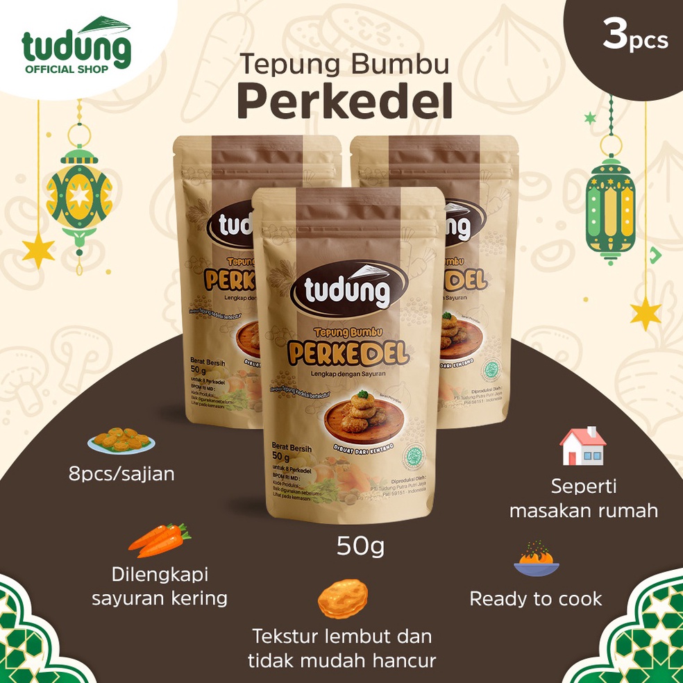 

Tudung Tepung Bumbu Perkedel 50g Bundling 3 bdkcq