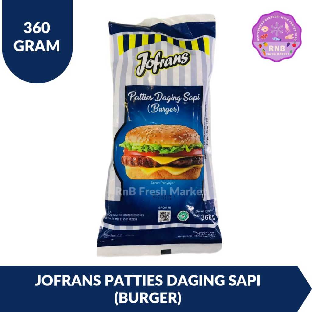 

Jofrans Patties Daging Sapi (Burger) 360 Gram