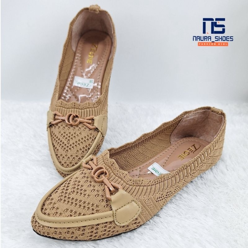 12.12 Product HOT Naura_Shoes||Sandal/Sepatu Wanita/Flatshoes/Balet Rajut Import/Slip on Pansus Orig