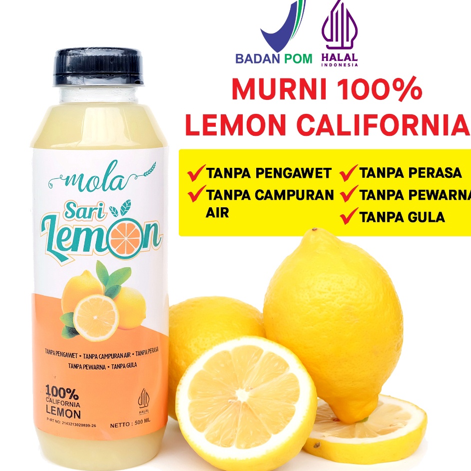 

➱l6 Grosir✳➭ Mola Sari Lemon Asli Minuman Jus Diet Detoks Alami E35 ✱