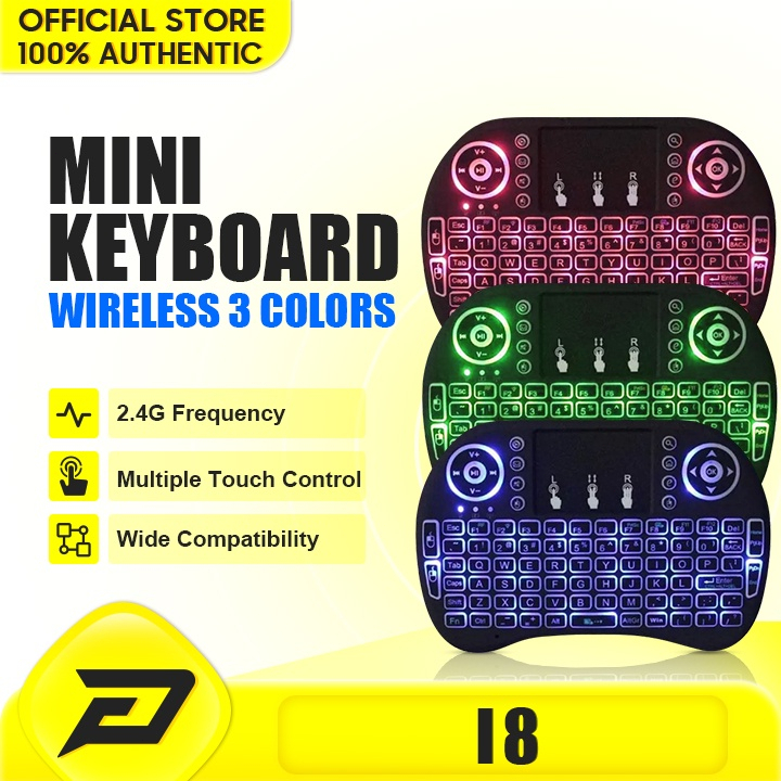 Keyboard Wireless mini i8 RGB Backlit Colorful Touchpad/ Wireless keyboard mini/mini keyboard wirele