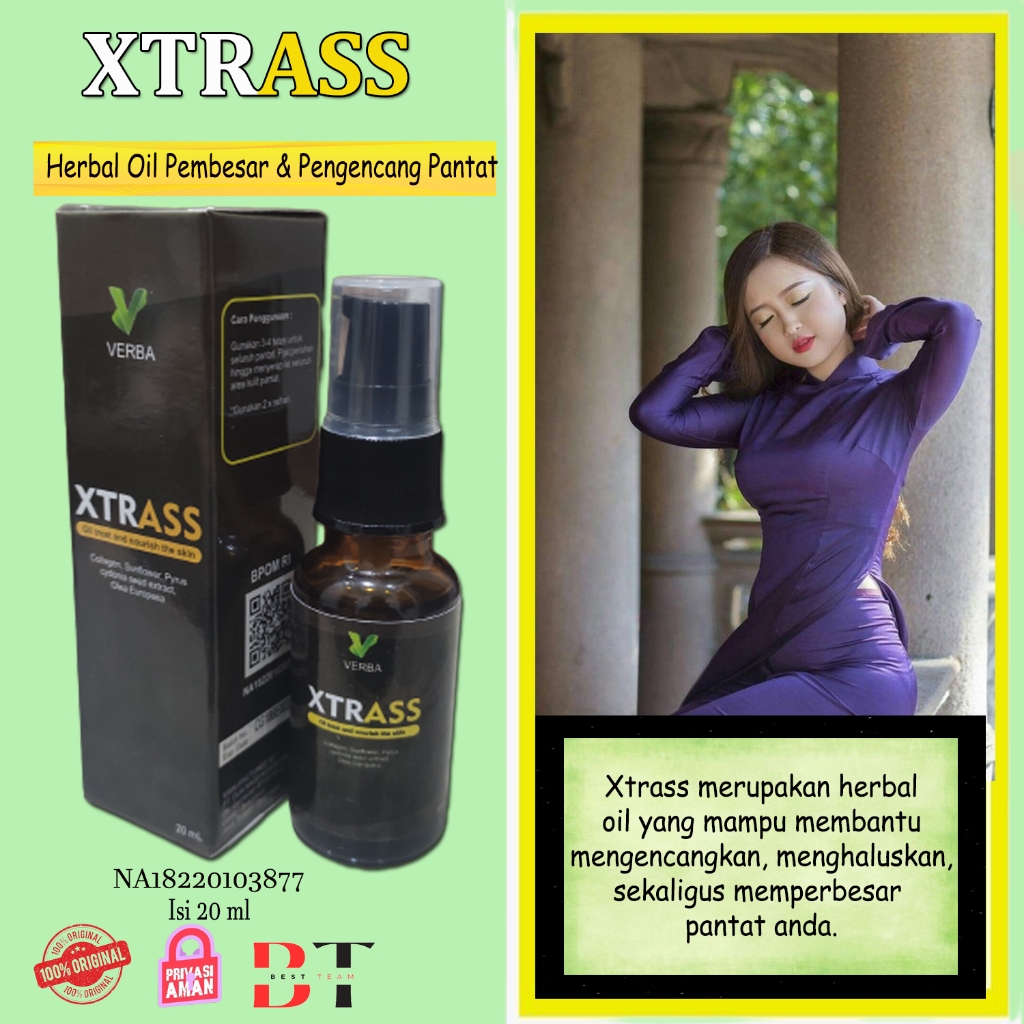 XTRASS OIL BPOM PEMBESAR BOKONG - CREAM PEMBESAR BOKONG XTRASS - PEMBESAR PANTAT PERMANEN ORIGINAL B