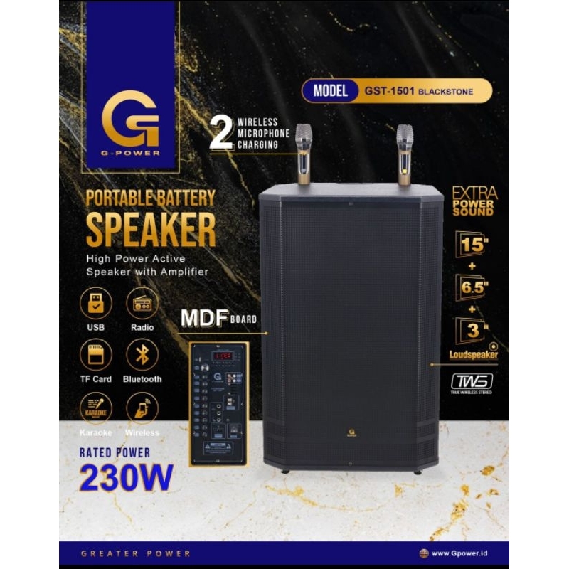 SPEAKER G POWER GST 1501 BLACKSTONE