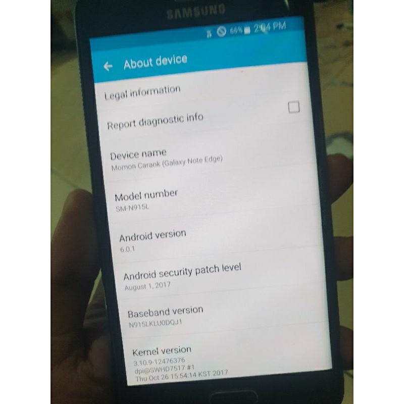 SAMSUNG NOTE EDGE (SM-N915L) LCD AMAN NO SHADOW