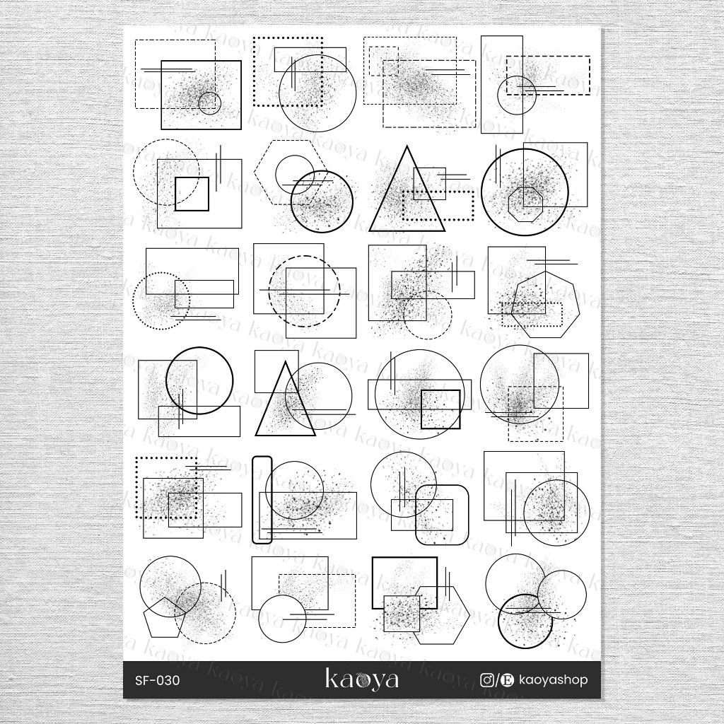 

Stiker Geometri 2 Transparan Warna Monochrome / Hitam Putih Sticker Dekorasi Jurnal Journal Journaling Bujo Scrapbooking