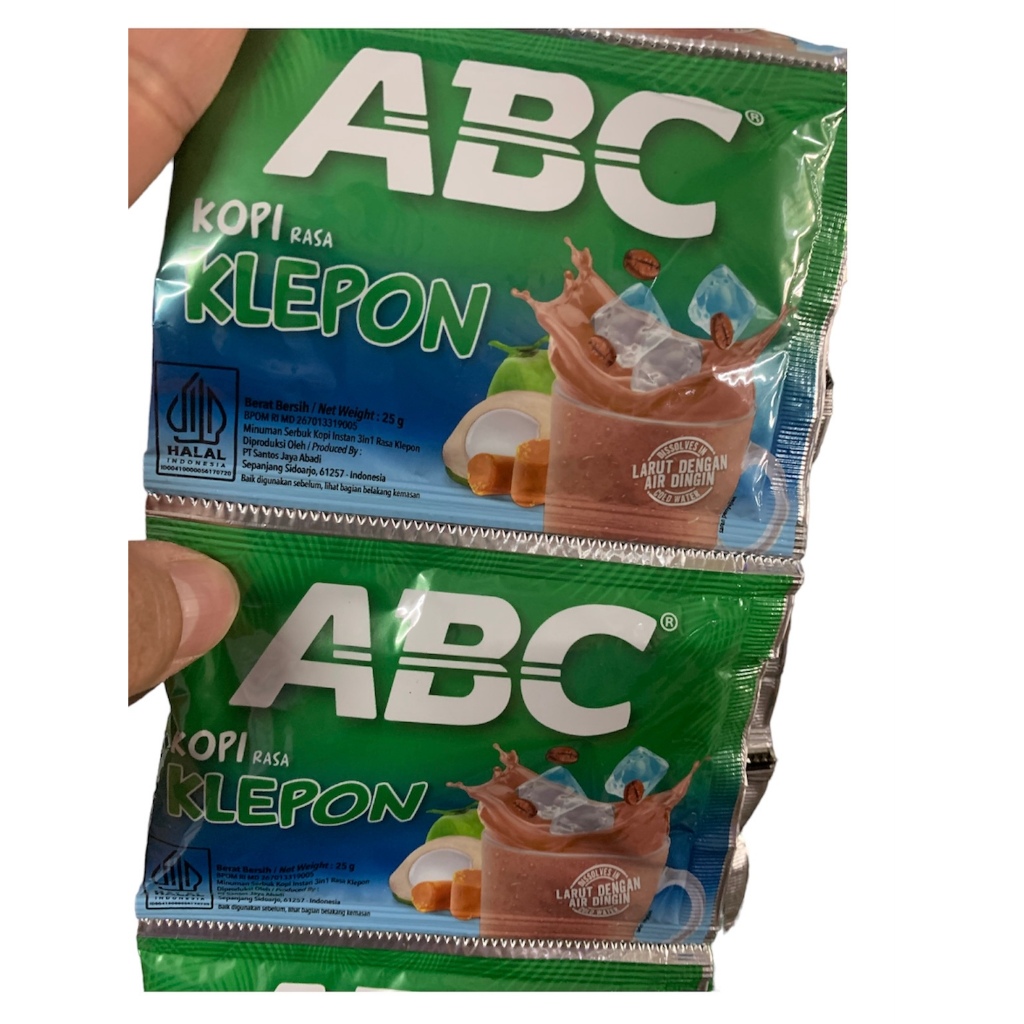 

ABC Kopi rasa Klepon 1renceng 10sachet