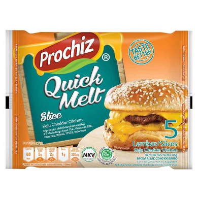 

[☝R88@] Prochiz Quick Melt Keju Cheddar Olahan Slice [Isi 5 Lembar/Slices] Diminati