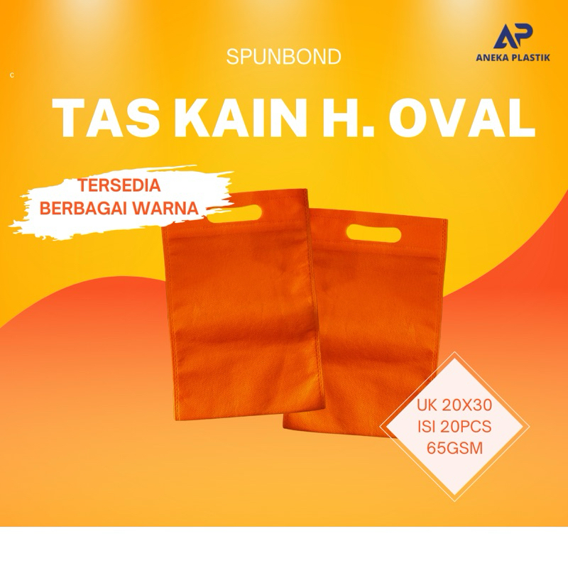 

TAS KAIN TAS SPUNBOND TAS SPUNBOUND KUAT HANDLE OVAL 20x30