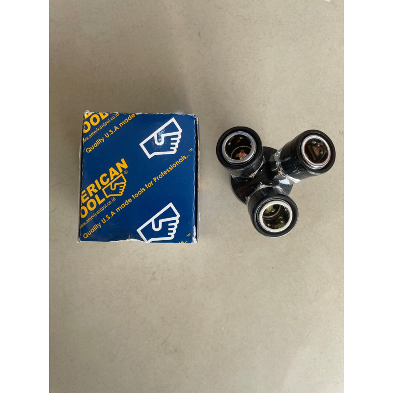 coupler selang kompresor cabang 3 american tools / nepel selang cabang 3 american tools