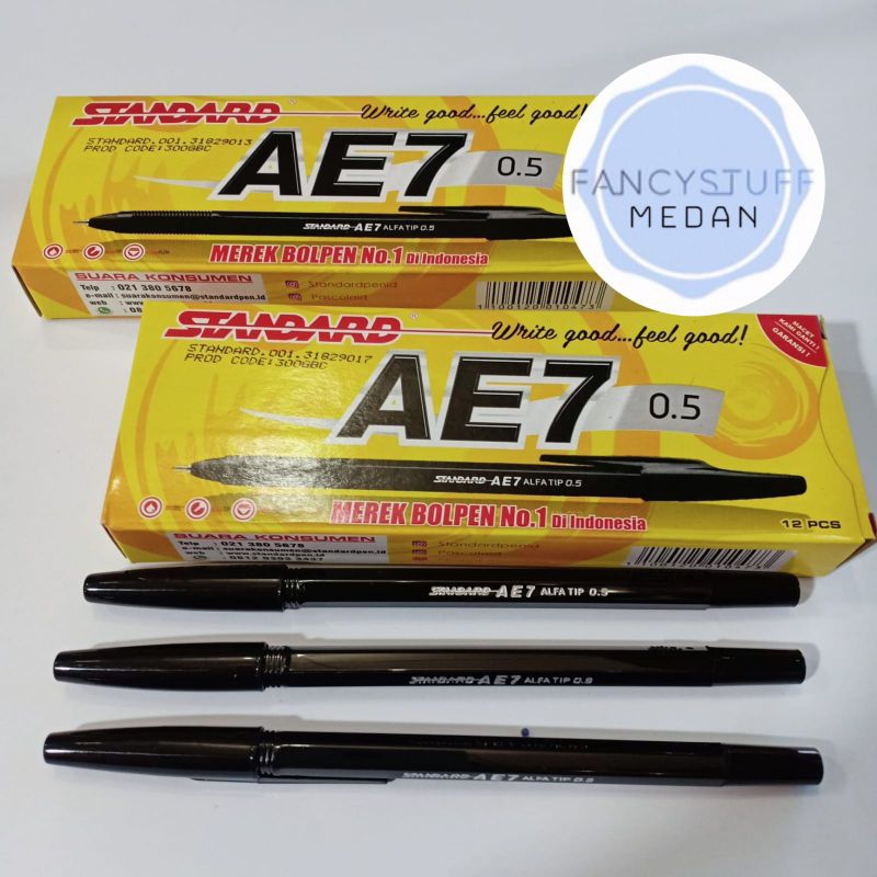 

Fancystuff - pulpen standard AE7 hitam isi 12pcs/ktk (grosir)
