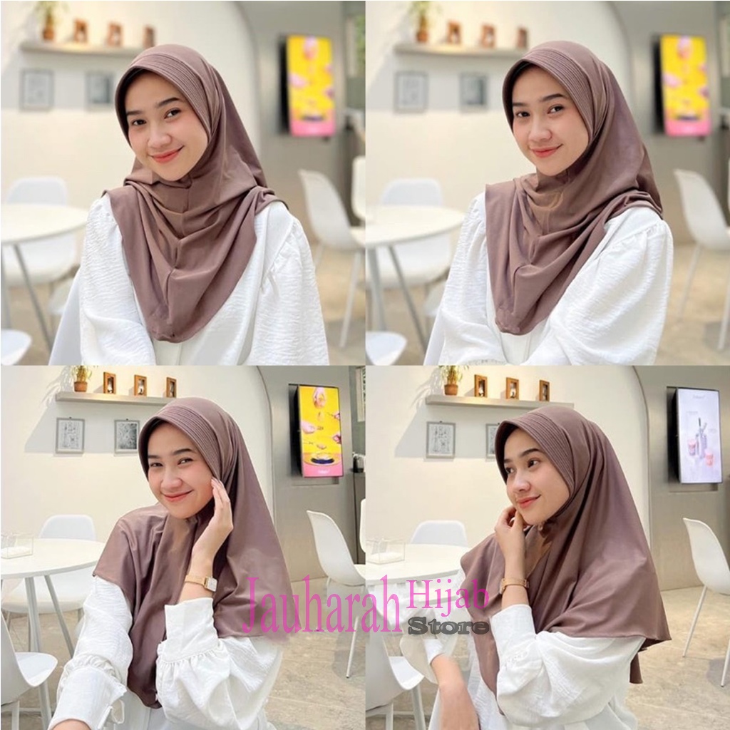 Jilbab Instan Jersey Premium | Bergo Hamidah Ukuran M