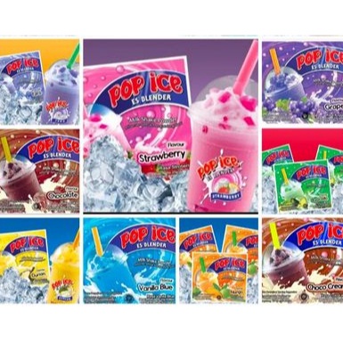 

POP ICE SACHET ANEKA 1 RENTENG = 10 SACHET @23 GR ✽Readystock