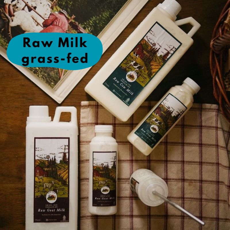 

RAW MILK Grassfed 1L / Susu Murni Halal Organic / Pilih varian sapi kambing