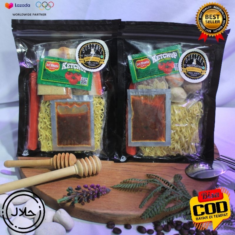 

Sukiyaki Tomyam Seafood 250Gr/ Tomyam seafood bakso/ Bakso olahan seafood /Bakso seafood kuah tomyam