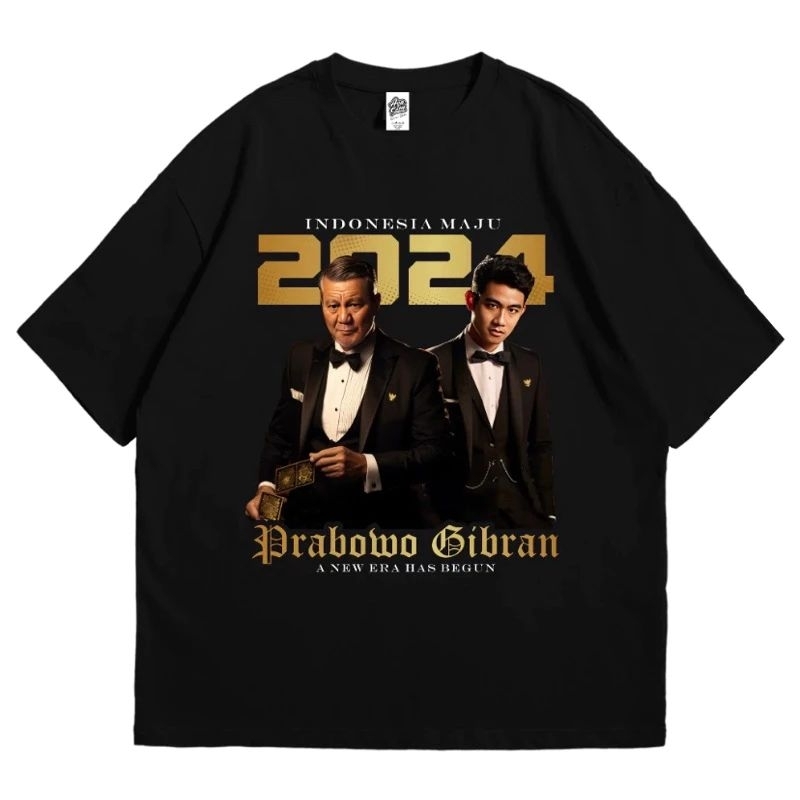 Kaos Prabowo Gibran Indonesia Maju V6 Kaos Oversize Unisex