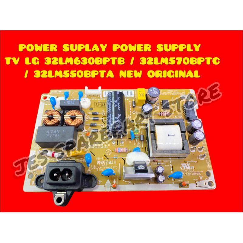 POWER SUPLAY POWER SUPPLY  TV LG 32LM630BPTB / 32LM570BPTC / 32LM550BPTA / 32LQ57BPSA NEW ORIGINAL
