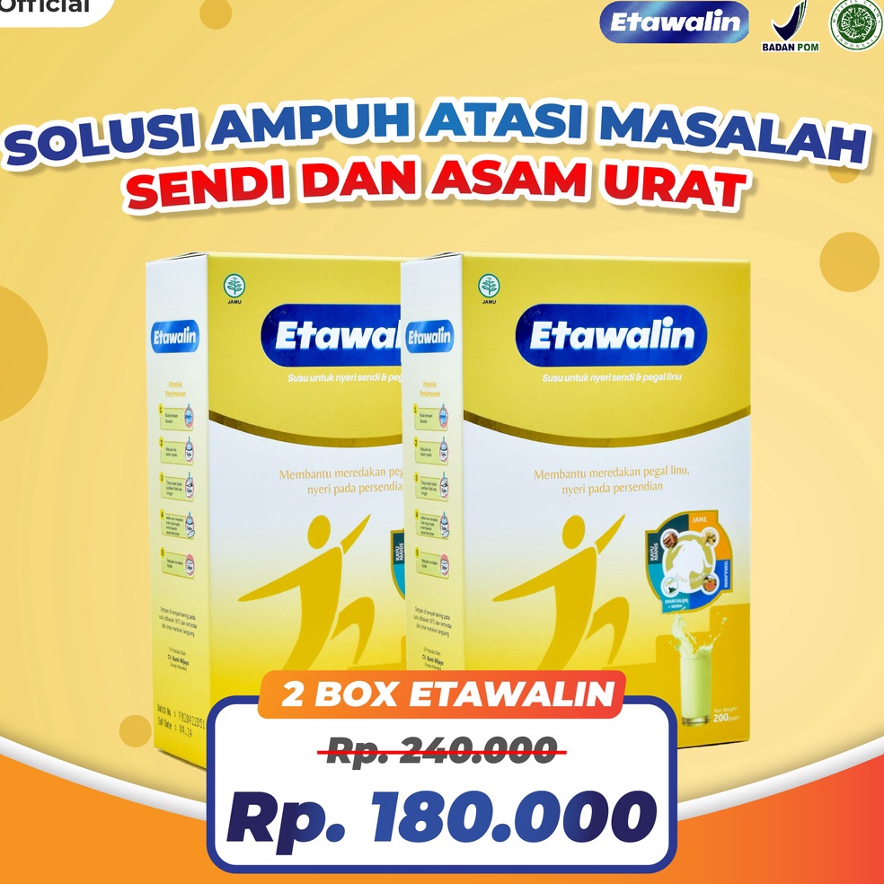 

≛ Etawalin Susu Etawa Herbal Nyeri Sendi Official 2 Box ✣Best Produk