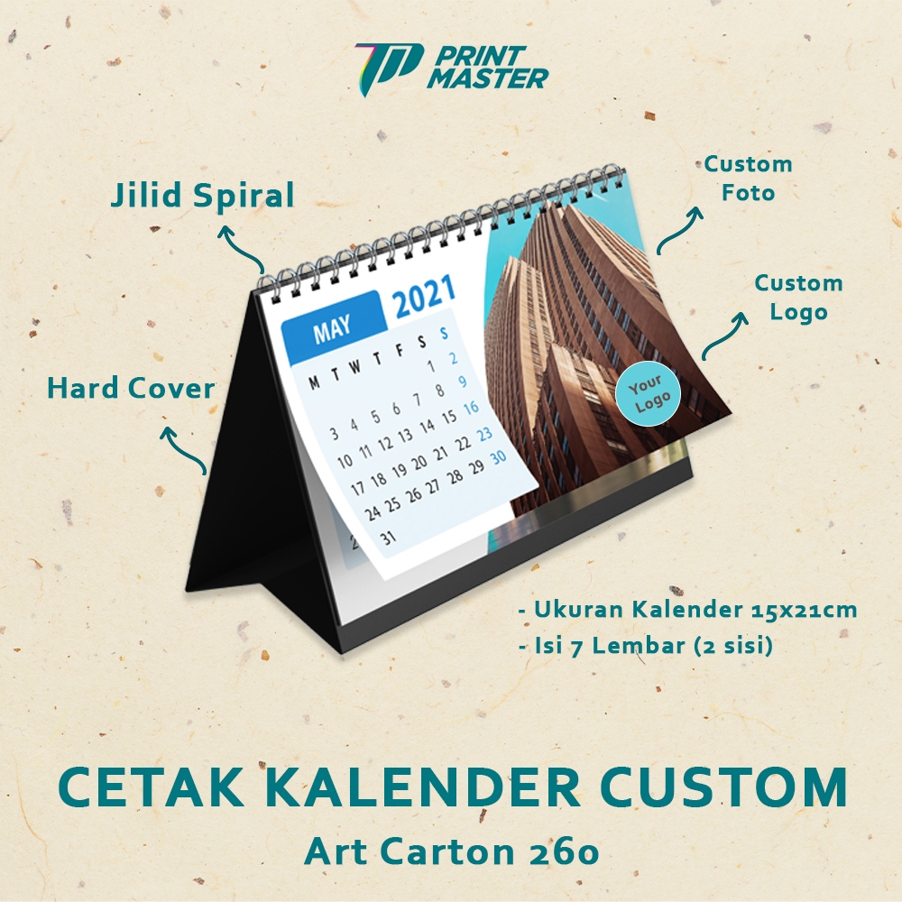 

Cetak Kalender Meja Custom Design Ukuran A5 Landscape
