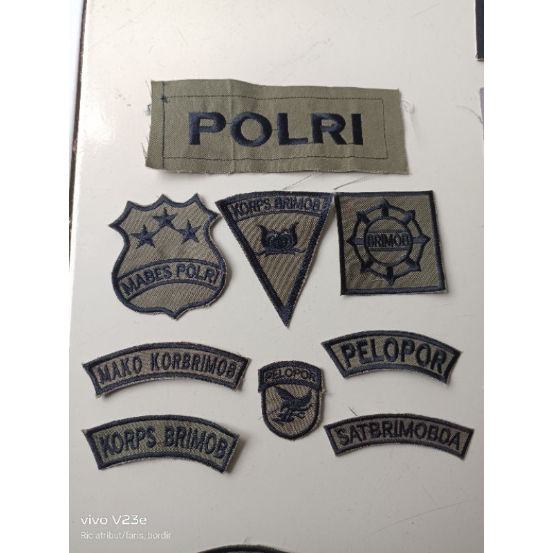 LOGO BRIMOB BORDIR BED BRIMOB BETGE BRIMOB TERMURAH BORDIR POLRI BRIMOB HIJAU BET PDL POLRI SERAGAM 