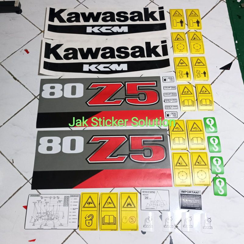 Stiker Wheel Loader Kawasaki 80Z5