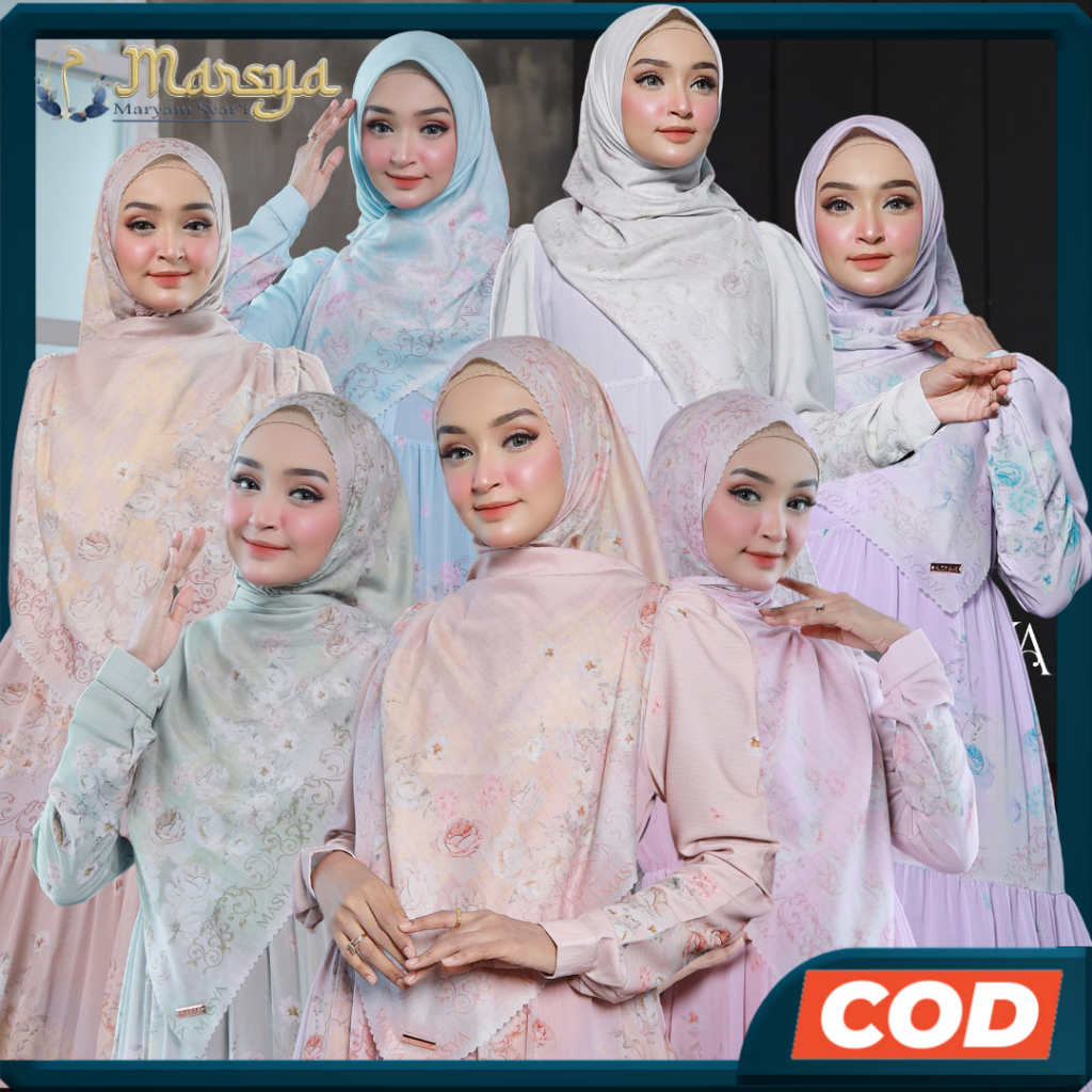 HIRAYA MADENIA SYARI By MASYA - Jilbab Hijab Kerudung Scarf Segi Empat 4 Voal Tryspan Premium Laserc