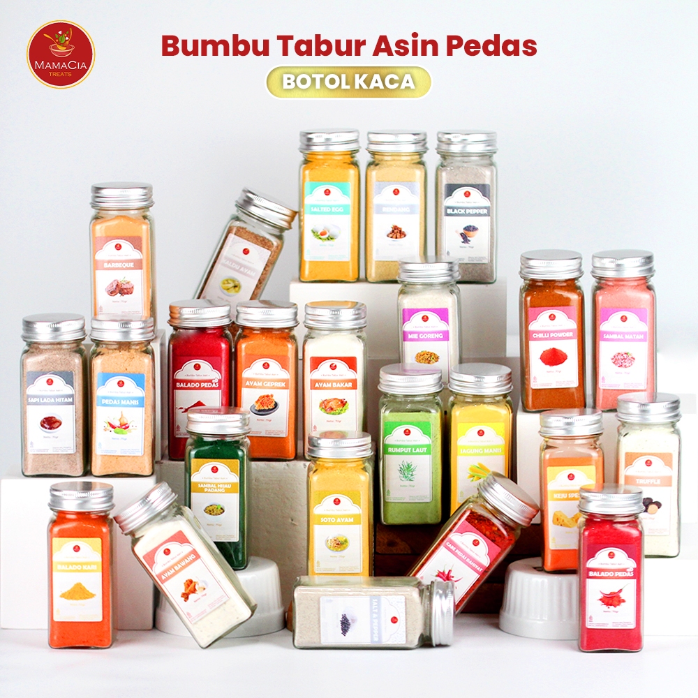 

Bumbu Tabur BOTOL KACA Bubuk Tabur Keripik Kentang Makaroni Lidi Ayam Jamur Tahu