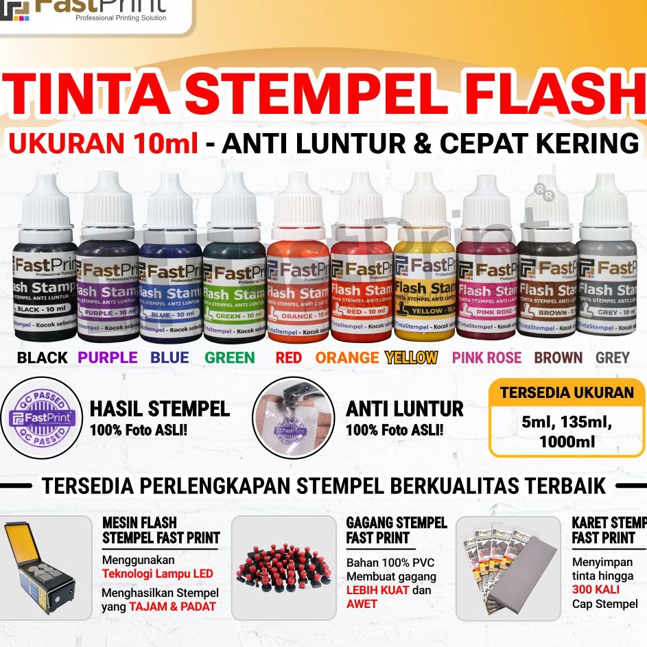 

[KODE PRODUK LVBTM5770] Fast Print Tinta Stempel Flash 10ML