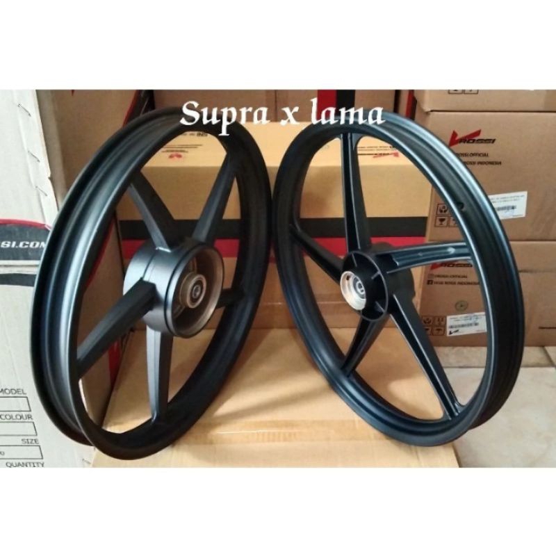 ORI Velg Racing MERK V ROSSI PNP KE MOTOR SUPRA X LAMA LUBANG 5