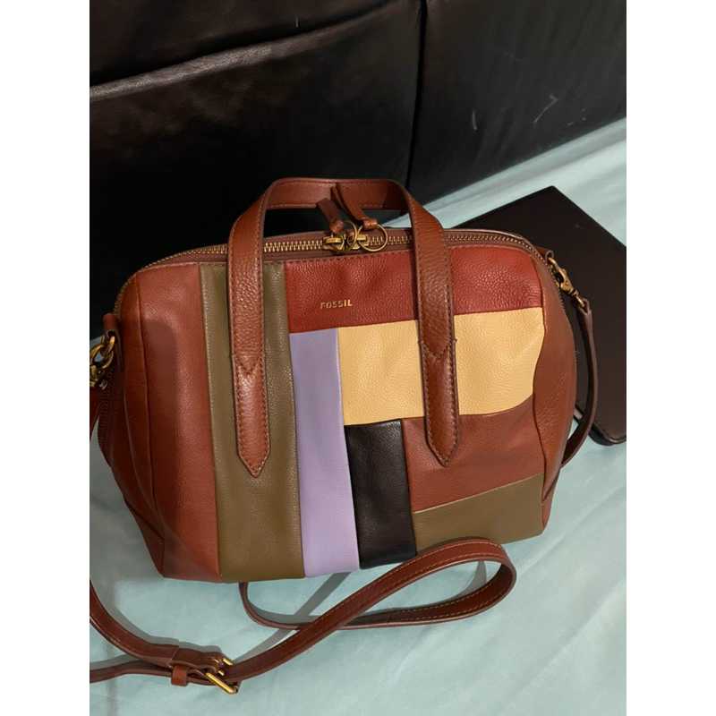 TAS FOSS**II**LLL SYDNEY SATCHEL BRIGHT PATCHWORK