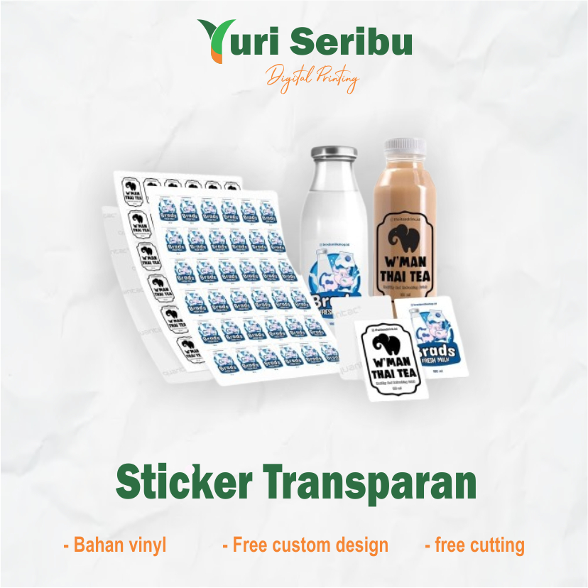 

Sticker vynil botol transparan anti air