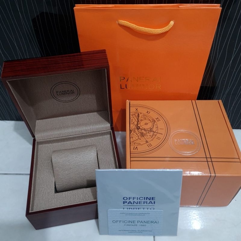 Kotak box jam tangan merk PANERAI LUMINOR Watch model Original fullset