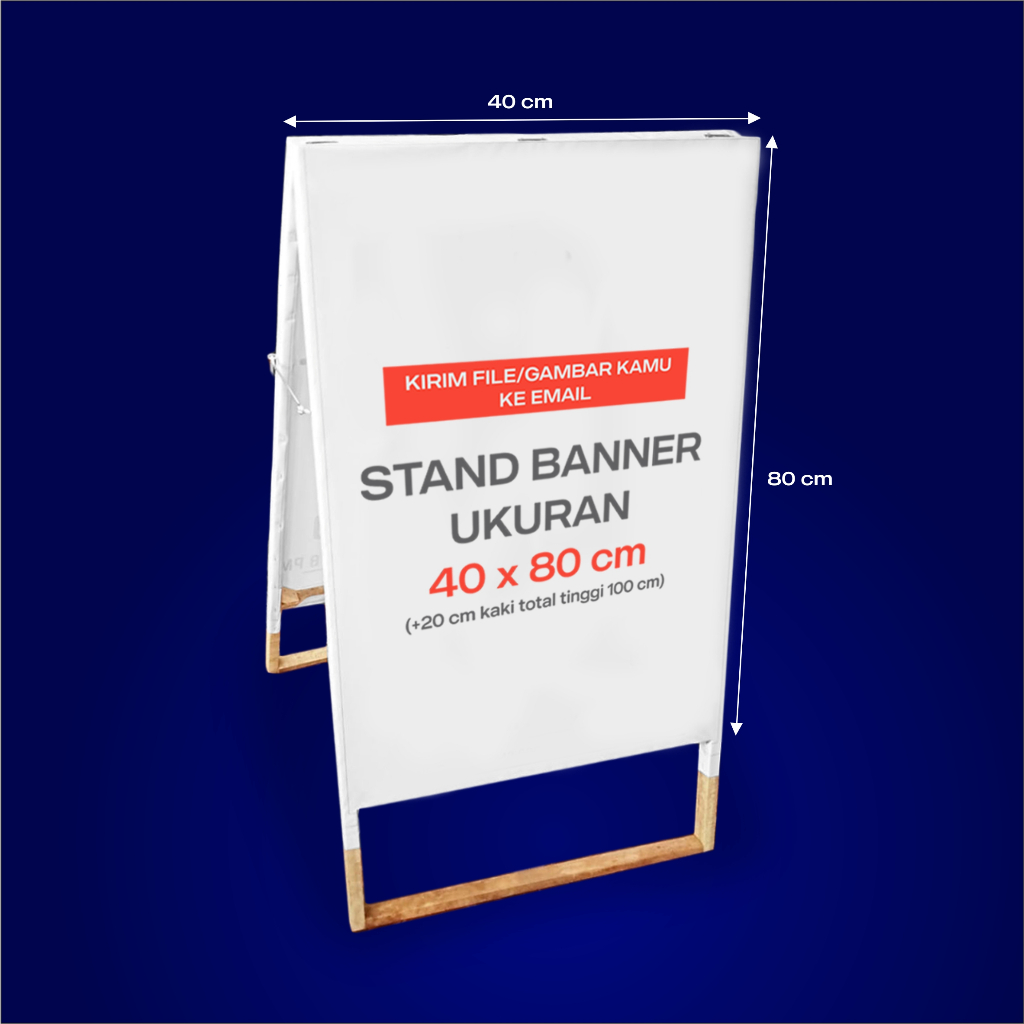 Standing Banner Kayu 40 x 80 cm