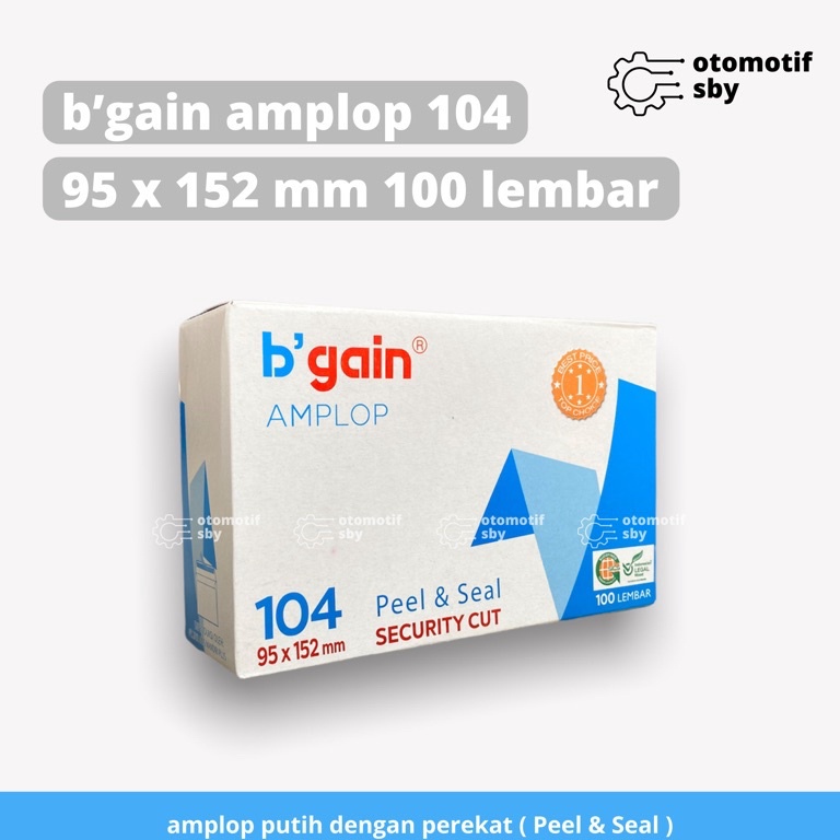 

2.2 Terlaris Bgain Amplop Putih 104 95 x 152 mm isi 100 Lembar Peel & Seal
