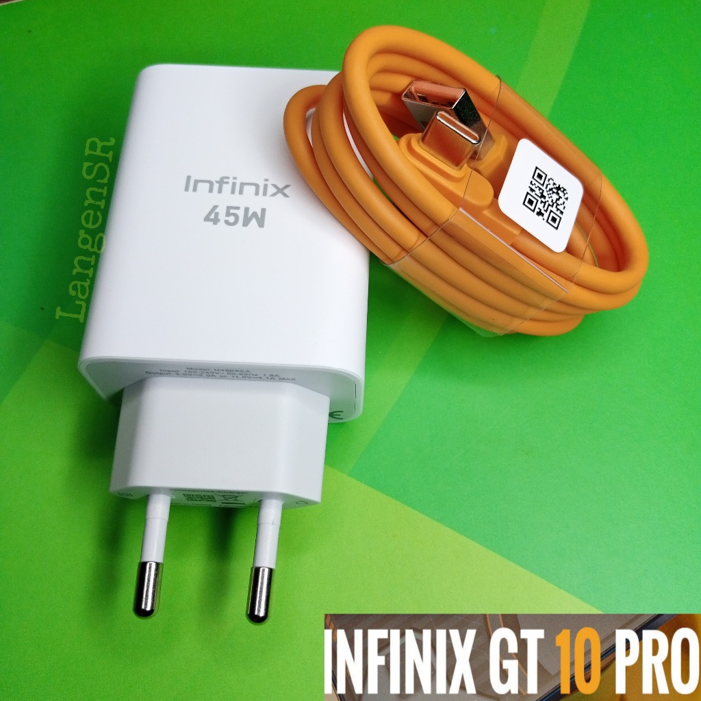 Charger INFINIX GT 10 PRO SUPER CHARGE 45Watt Original Resmi INFINIX.