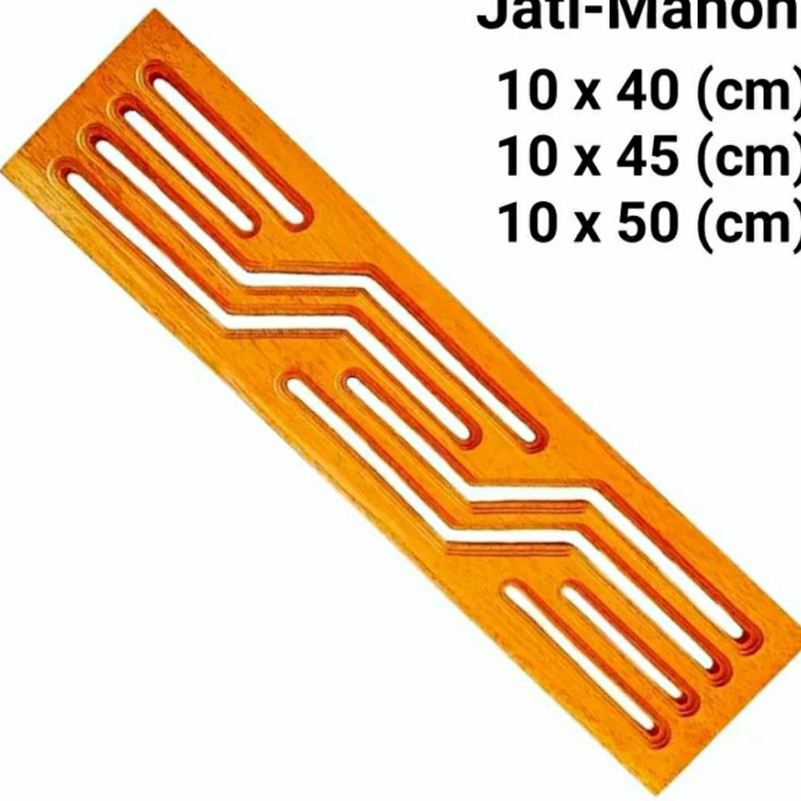 Diskon Besar, Kualitas Tak Tendingi Kepingan Loster Motif Minimalis Kayu Jati Mahoni Panjang 40 45 5