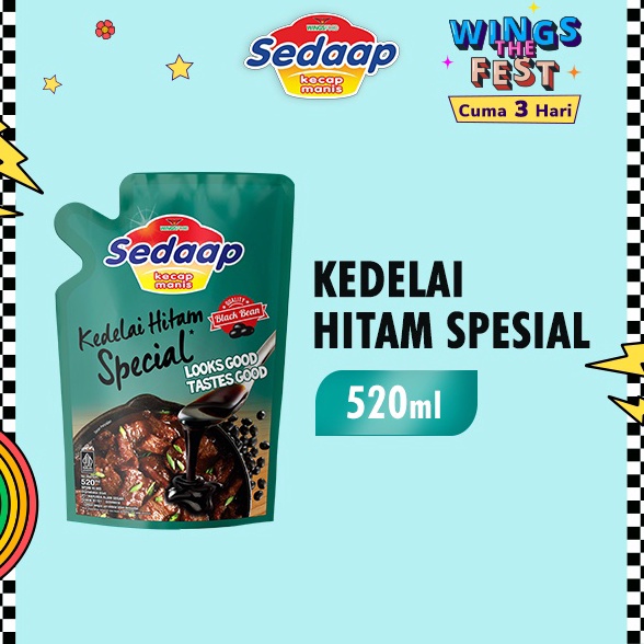 

COD Sedaap Kecap Manis Kedelai Hitam Spesial Pouch 520 ml 5844