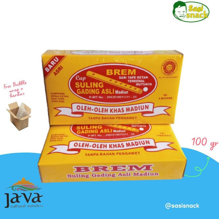 

☈ BREM Suling Gading Jumbo Khas Madiun 100 gr 75
