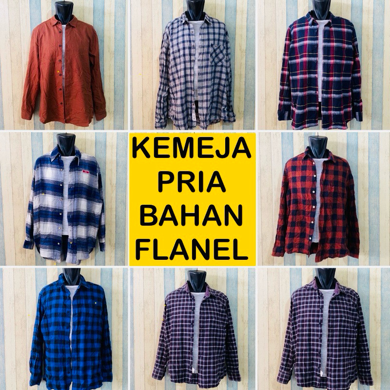 Kemeja flanel pria preloved keren