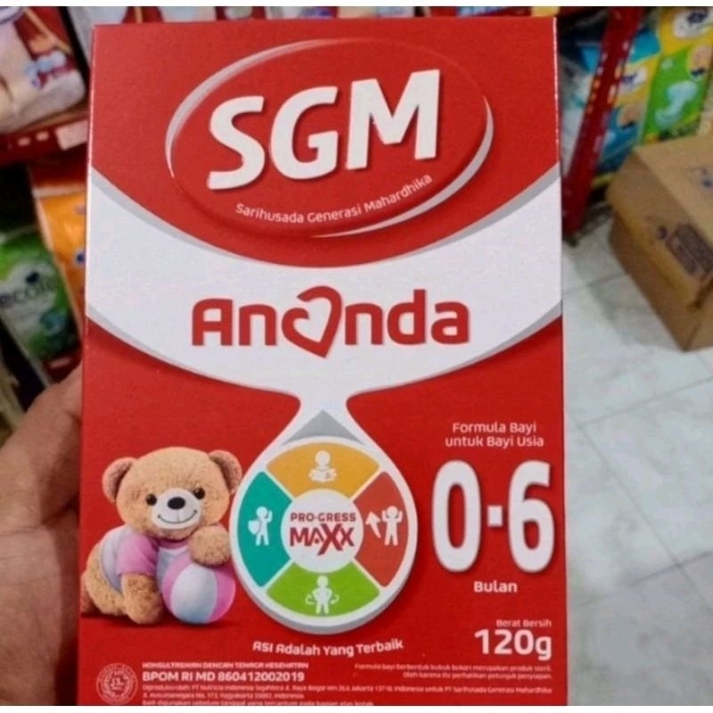 Susu Formula Bayi SGM Ananda  0-6 bulan tahap 1 120 gram