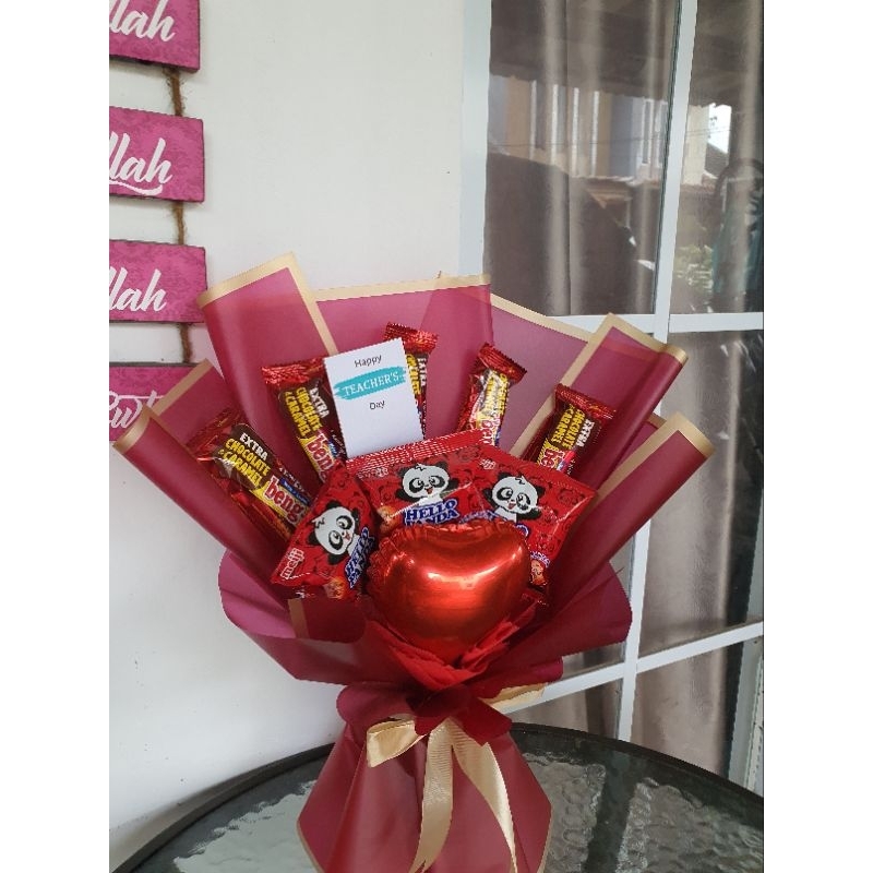 

Buket Snack Bengbeng Mix Hello Panda / Buket Hari Guru Graduation Wisuda HBD