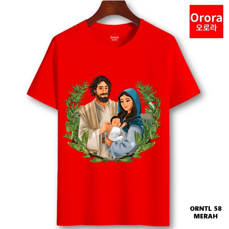 Orora Kaos Nativity Natal Distro Premium - Baju Atasan Sablon Pria Wanita Warna Hitam Putih Ukuran S M L XL XXL XXXL keren Original ORNTL 58